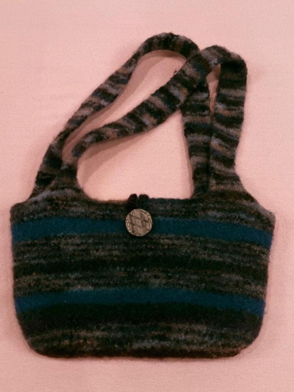 Striped Wool Mini Purse